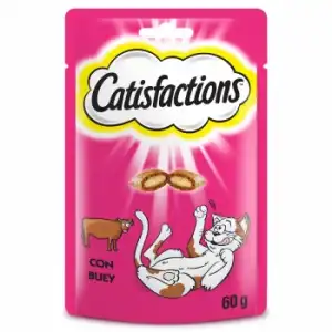 Snacks de buey para gatos Catisfactions 60 g.