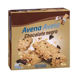 Barritas de avena Hacendado con chocolate negro Caja 0.12 kg