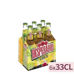 Cerveza con sabor a tequila y ginger Desperados 6 botellines X 330 ml