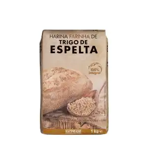 Harina de espelta Hacendado 100% integral Paquete 1 kg