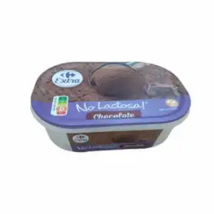 Helado de chocolate Carrefour Extra sin gluten sin lactosa 480 g.