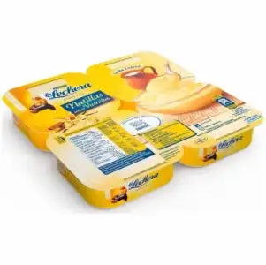 Natillas de vainilla Nestlé La Lechera pack de 4 unidades de 115 g.