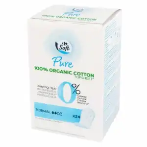 Protegeslip normal ecológico Pure Carrefour Soft 24 ud.