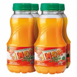 Zumo de mandarina Simon Life pack de 4 botellas de 20 cl.