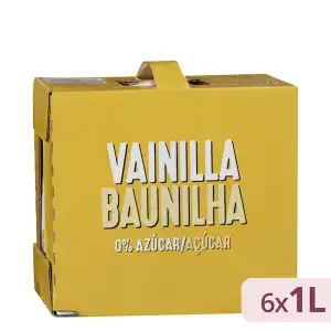 Bebida de soja sabor vainilla Hacendado 0% azúcar 6 bricks X 1 L