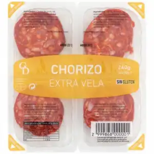 Chorizo Extra GD sin gluten 4x60 g