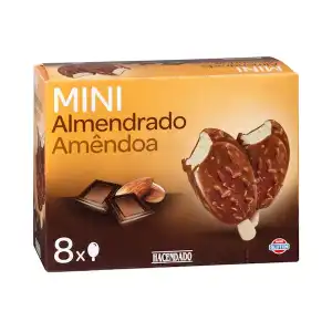 Helado mini bombón almendrado Hacendado Caja 480 ml