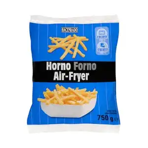Patatas fritas horno air fryer Hacendado ultracongeladas Paquete 0.75 kg