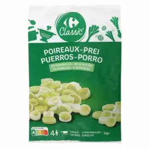 Puerro en rodajas Carrefour Classic 1 kg.