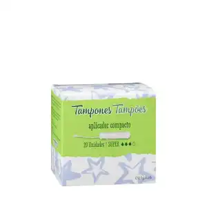 Tampones súper Deliplus con aplicador compacto Caja 1 ud