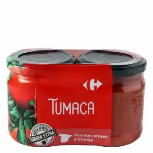 Tumaca natural con aceite de oliva Carrefour 370 g.