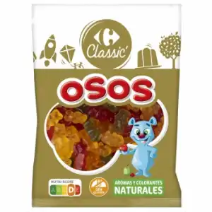 Ositos de goma Classic Carrefour sin gluten 250 g.