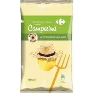 Patatas fritas sabor Campesina Carrefour 150 g.