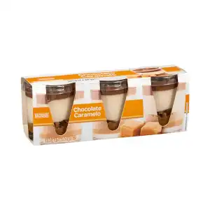 Postre chocolate caramelo Hacendado 3 ud. X 0.06 kg