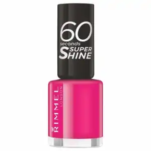 Esmalte de uñas 60 Seconds Super Shine no 323 Funtime Fuchsia Rimmel London 1 ud.