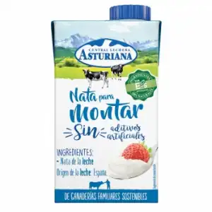 Nata para montar Central Lechera Asturiana 500 ml.