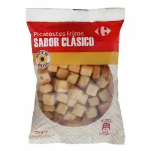 Picatostes fritos sabor clásico Carrefour 75 g.