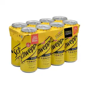 Tónica zero calorías Schweppes 8 latas X 330 ml