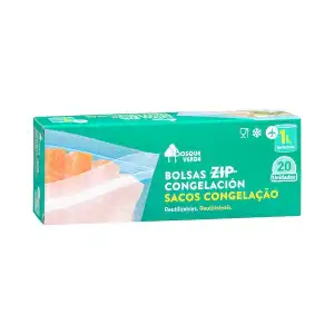 Bolsas Zip Congelación medianas Bosque Verde Caja 1 ud