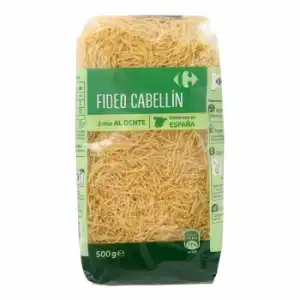 Fideo cabellín Carrefour 500 g.