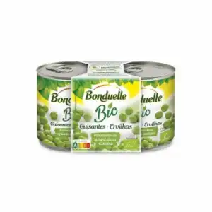 Guisantes ecológicos Bonduelle pack de 2 unidades de 130 g.