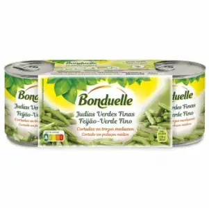 Judías verdes Bonduelle pack de 3 latas de 110 g.