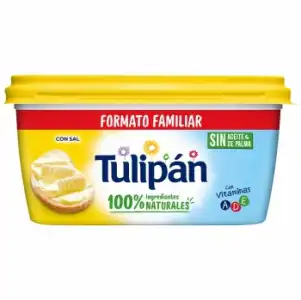 Margarina con sal Tulipán sin gluten sin aceite de palma 500 g.