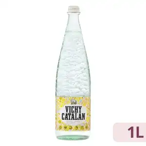 Agua mineral con gas Vichy Catalan grande Botella 1 L