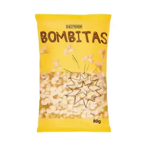 Bombitas de maíz sabor mantequilla Hacendado Paquete 0.08 kg