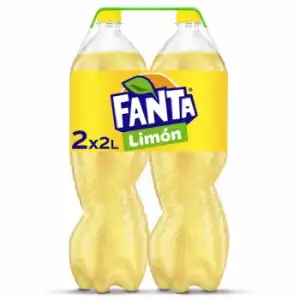 Fanta de limón pack 2 botellas 2 l.