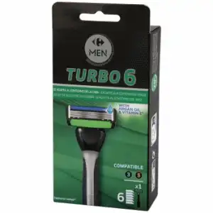 Maquinilla Turbo 6 Carrefour Men 1 ud.