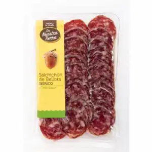 Salchichón Ibérico de Bellota Cular 50% Raza Ibérica en lonchas De Nuestra Tierra 100 g