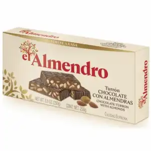 Turrón de chocolate con almendras El Almendro 250 g.