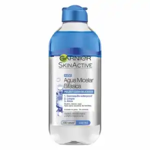 Agua micelar bifásica Garnier-Skin Active 400 ml.