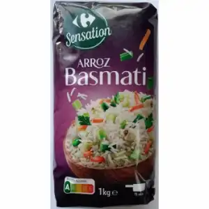 Arroz basmati Sensation Carrefour 1 kg.