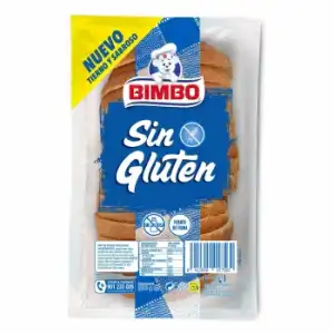 Pan de molde Bimbo sin gluten sin lactosa 300 g.