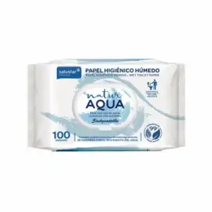 Papel higiénico húmedo Natur Aqua Naturalcare Salustar 100 ud.