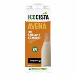 Bebida de avena sin azúcar añadido ecológica EcoCesta sin lactosa brik 1 l.