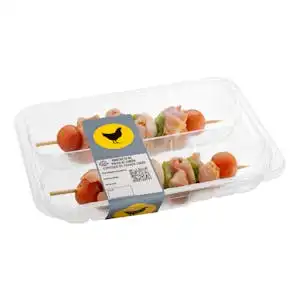 Brochetas de pollo al limón con varilla