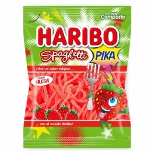 Caramelos de goma Spaghetti sabor fresa Haribo 150 g.