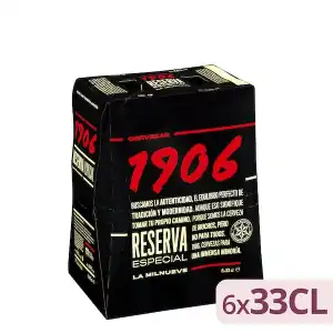 Cerveza extra 1906 reserva especial 6 botellines X 330 ml