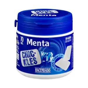 Chicle menta fuerte gragea Hacendado Bote 0.1 kg