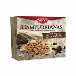 Galletas campurrianas con trocitos de chocolate Cuétara 450 g.