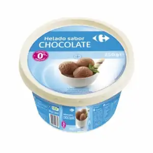 Helado de chocolate sin azúcar añadido Carrefour 500 ml.