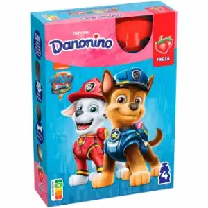 Yogur líquido de fresa Danone Danonino pack de 4 bolsitas de 70 g.