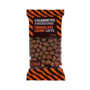 Cacahuetes Hacendado chocolate con leche Paquete 0.25 kg