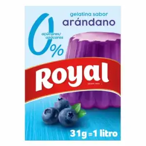 Gelatina sabor arándanos Royal 31 g.