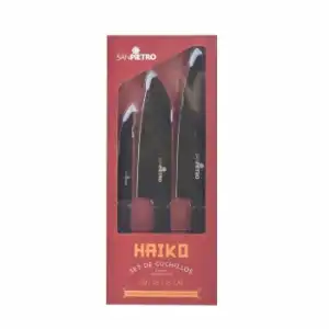 Set de 3 Cuchillos Acero Inoxidable TABERSEO Haiko 13-18-20 cm