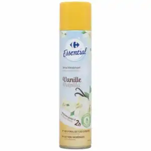 Ambientador en spray vainilla Essential Carrefour 300 ml.