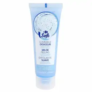 Exfoliante suave facial para todo tipo de pieles Carrefour Soft 75 ml.